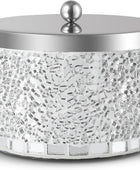Tarros de baño q titular de la punta, soporte para hisopos de algodón de vidrio...