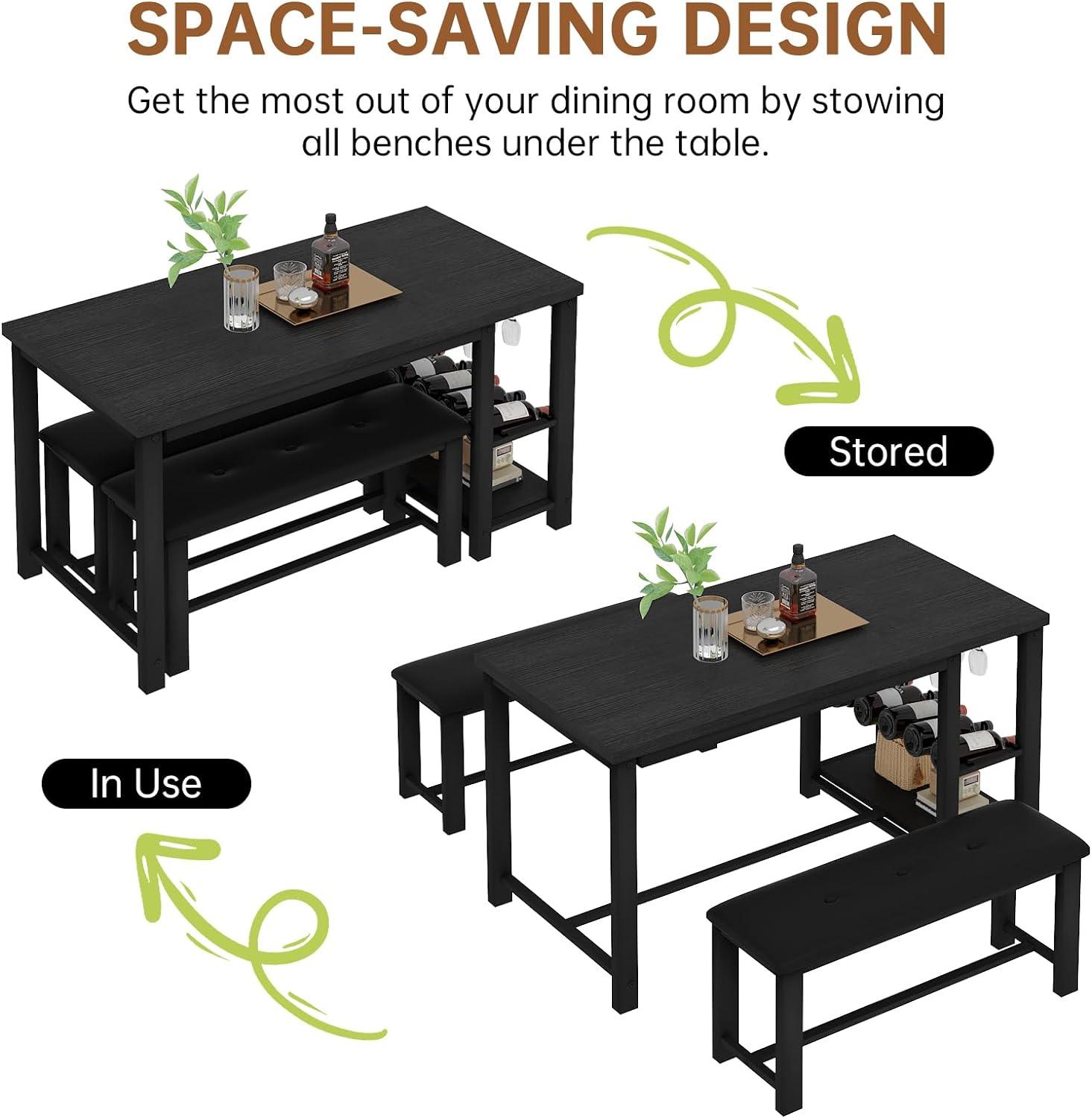 Juego de mesa de comedor para 2-4 personas, juego de mesa de comedor con