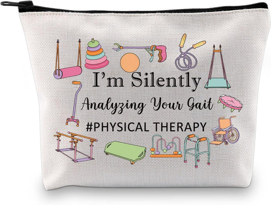 G2TUP Regalo de terapia física I'm Silently Analyzing Your Gait Makeup Bag