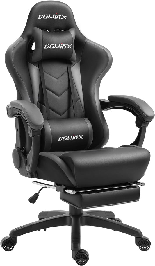 Dowinx Silla de juegos ergonómica de estilo de carreras reclinable con soporte...