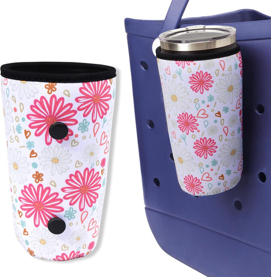 BABORUI Portavasos de margarita para bolsa Bogg, accesorios para bolsa Bogg...