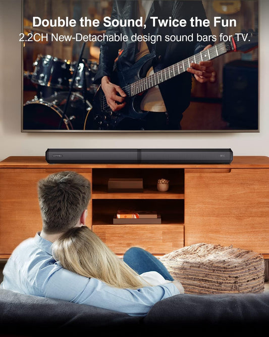 ULTIMEA Barras de sonido de 2.2 canales para TV, potencia máxima de 100 W,...