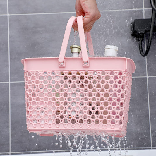 Anyoifax Cesta portátil para ducha, cesta de almacenamiento de plástico con...
