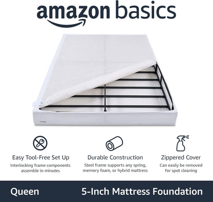 Tienda Basics Smart Box Base de cama con somier, base de colchón de 5 pulgadas,