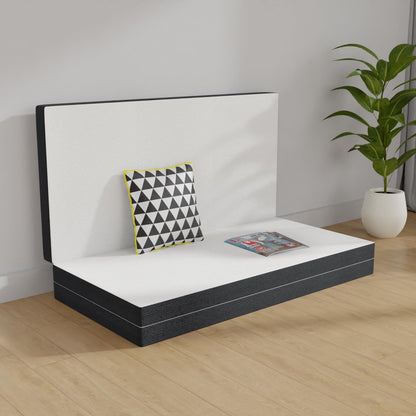 Colchón plegable triple de 34 pulgadas con funda, colchón de espuma