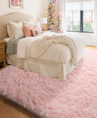 PAGISOFE Alfombras rosadas para dormitorio de niñas, 4 x 6 pies, mullidas,...