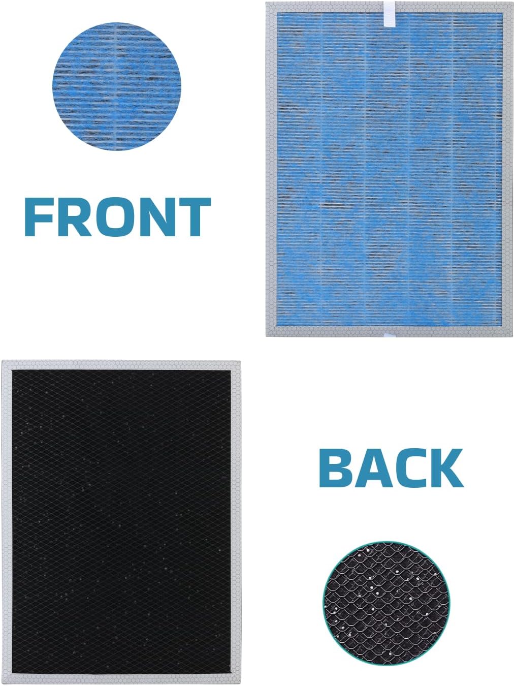 MSA3 True HEPA Filtro de repuesto compatible con Membrane Solutions MSA3 y...
