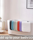 Yanzifly Tapete de baño antideslizante para bañera de silicona, suave y seguro,...