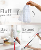 O-Cedar Flex & Catch Kit de polvo resistente con 3 recambios de plumero
