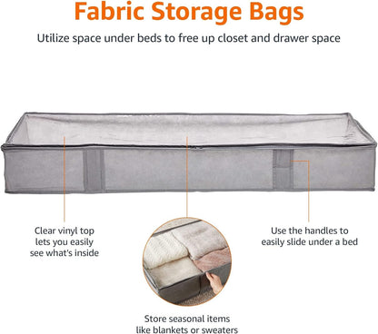 Tienda Basics Bolsas de almacenamiento de tela con cremallera para debajo de la