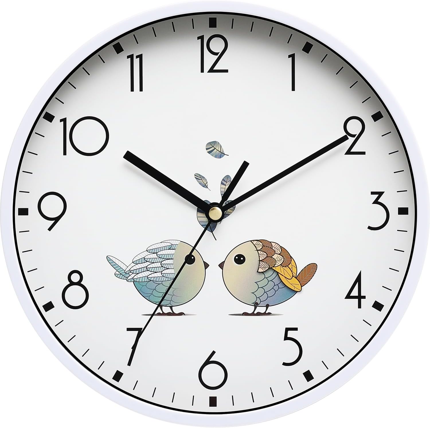 nuovo Reloj de pared redondo de 8 pulgadas, silencioso y sin tictac, reloj de...
