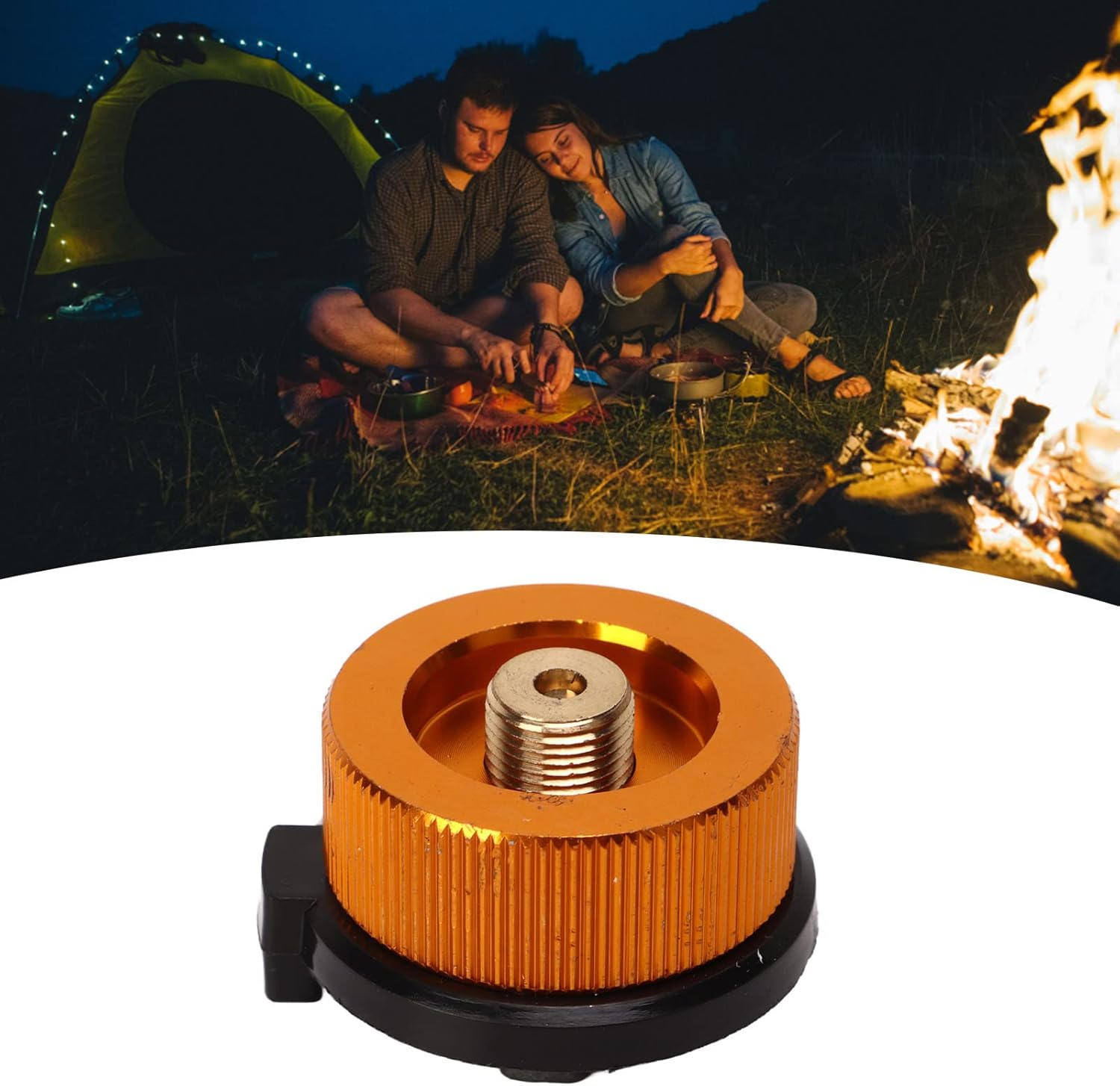 Adaptador de estufa de camping, convertidor de gas pequeño convertidor de butano