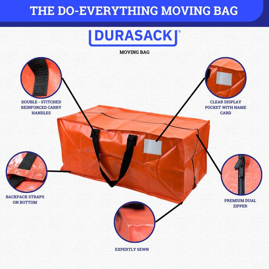 Bolsa de transporte resistente con cremallera, correas de transporte reforzadas