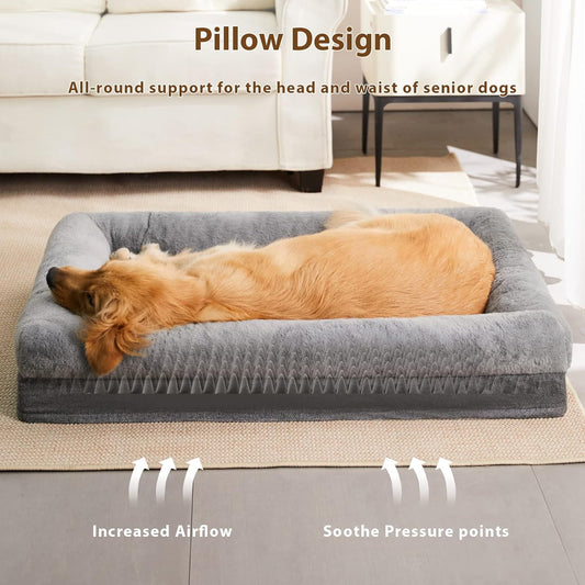 BFPETHOME Sofá cama para perros - Cama lavable para perros con cojín y fundas...