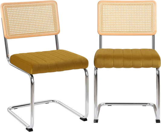 Juego de 2 sillas de comedor modernas de mediados de siglo, sillas de comedor