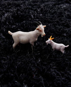 FJZFING Alfombra redonda negra ultrasuave moderna de felpa de 6 x 6 pies para...