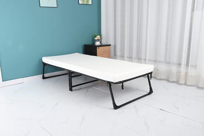 Cama plegable con colchón, cama de invitados portátil, cama de día, no requiere