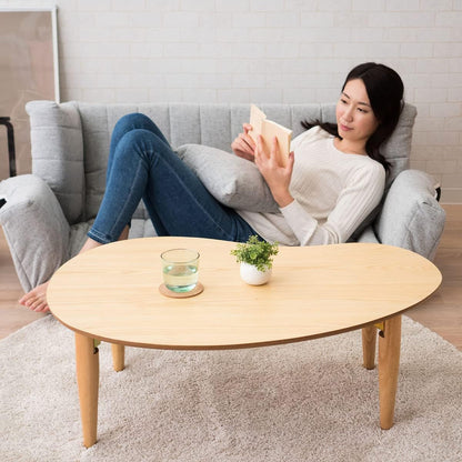 Mesa de centro plegable de madera en forma de pera (31.5 x 20.5 pulgadas),