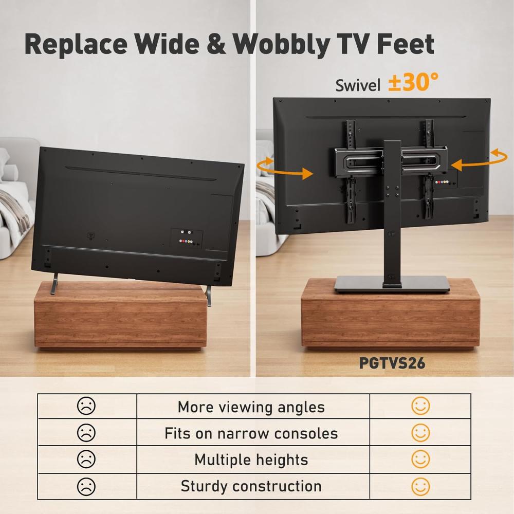 Soporte de mesa ajustable para TV de 70", Perlegear PGTVS26
