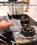 12 paños de cocina de alambre de acero mejorados, paño de limpieza de alambre