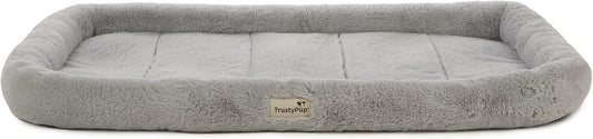 TrustyPup Cama acolchada para perro, ideal para jaulas, color gris, grande