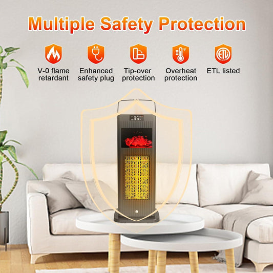 Space Heater 2024 New Version, Space Heater Indoor with Infrared Sensor & Mini