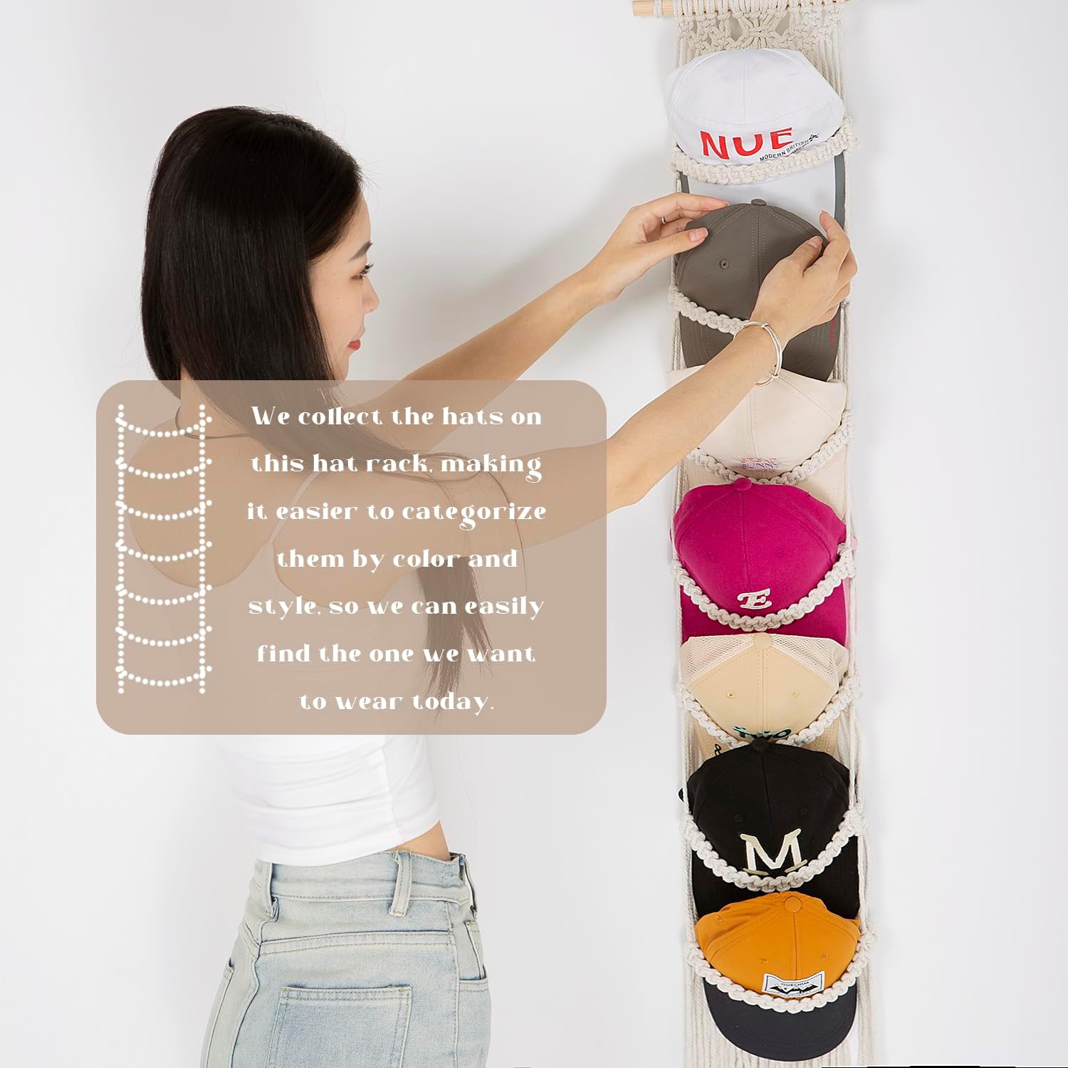 Soporte para gorras, 1 paquete de organizador de sombreros para gorras de