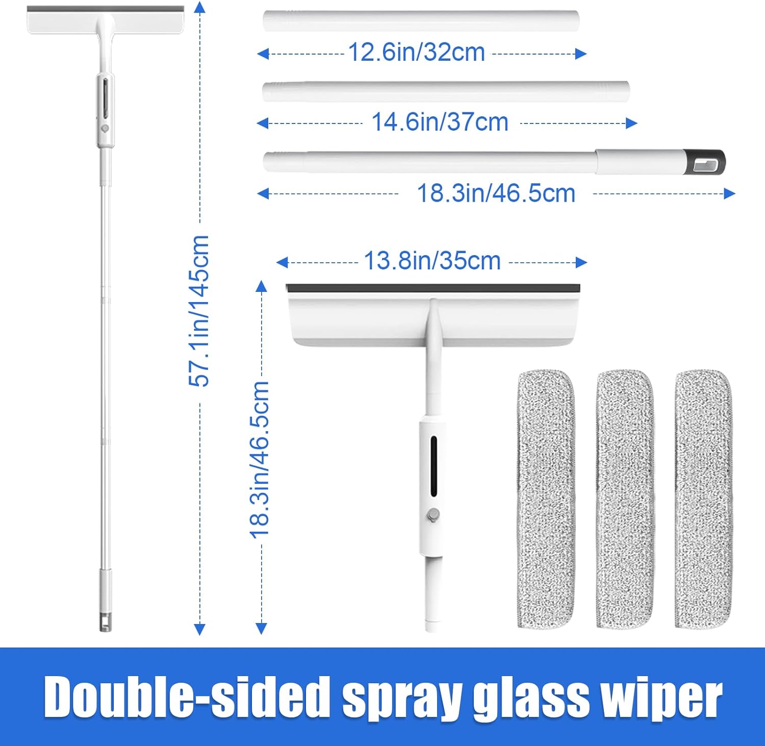 Escobilla de goma para limpieza de ventanas con aerosol herramienta de limpieza