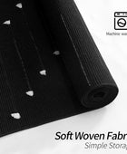 MitoVilla Alfombra de baño bohemia negra de 2 x 3 pies, alfombra de cocina...