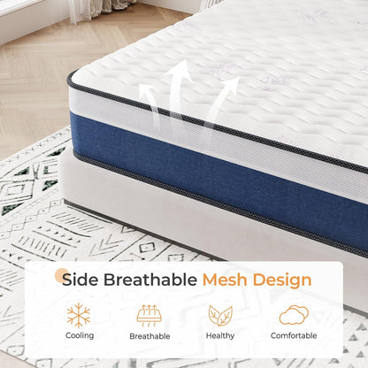 Tight Top Series Colchón híbrido de resortes interiores de 10 pulgadas, cama