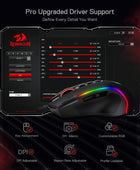 Redragon M612 Predator RGB Mouse para juegos, 8000 DPI con cable óptico con 11...