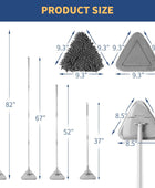 Limpiador de pared con mango largo de 82 pulgadas, limpiador de zócalo con