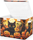 GAIGEO Gato sosteniendo con cubo de caramelo, cajas de almacenamiento de tela...