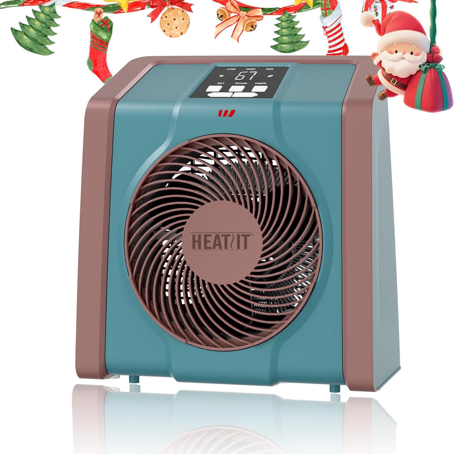 HEATIT Calentador de espacio para interiores, pantalla digital con termostato,...