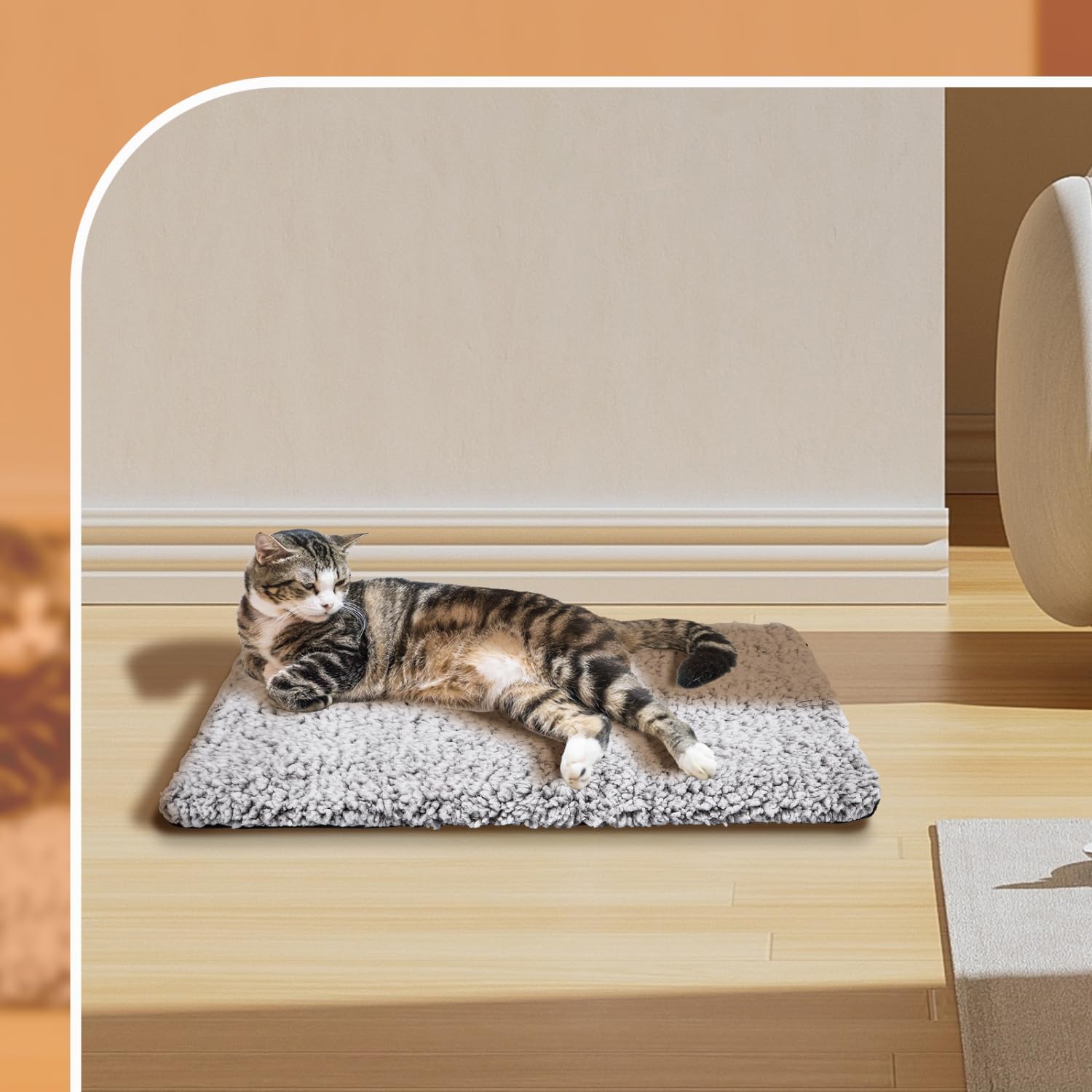 Nobleza Cama autocalentable para gatos, tapete térmico súper suave para dormir,...