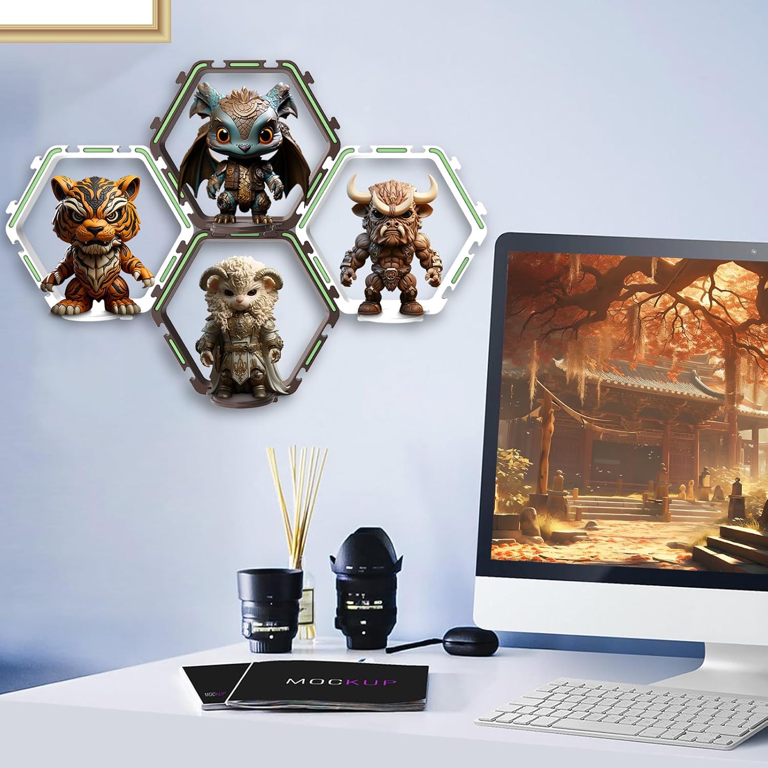 YODAR 9 estantes elevadores para figuras Funko POP, estantes flotantes para...