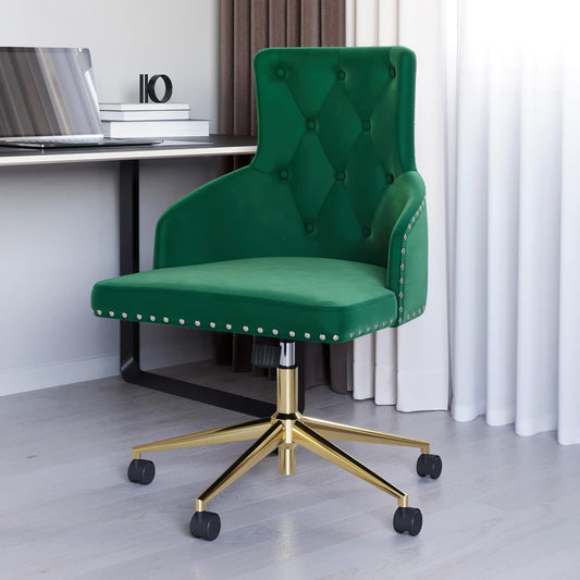 BELLEZE Belden - Silla de escritorio moderna de terciopelo para oficina en casa...