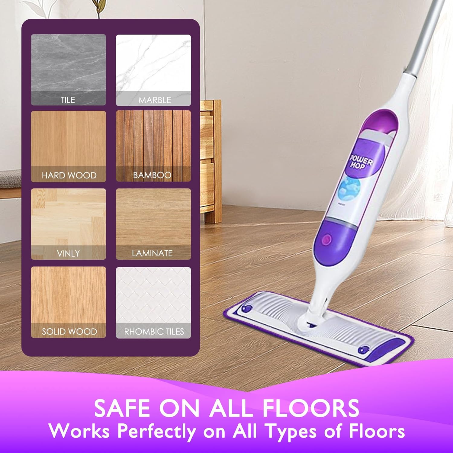 Almohadillas reutilizables para mopa eléctrica compatibles con Swiffer PowerMop...