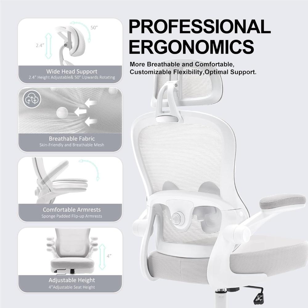 Silla de oficina Ergonómica, TUKAN Gris
