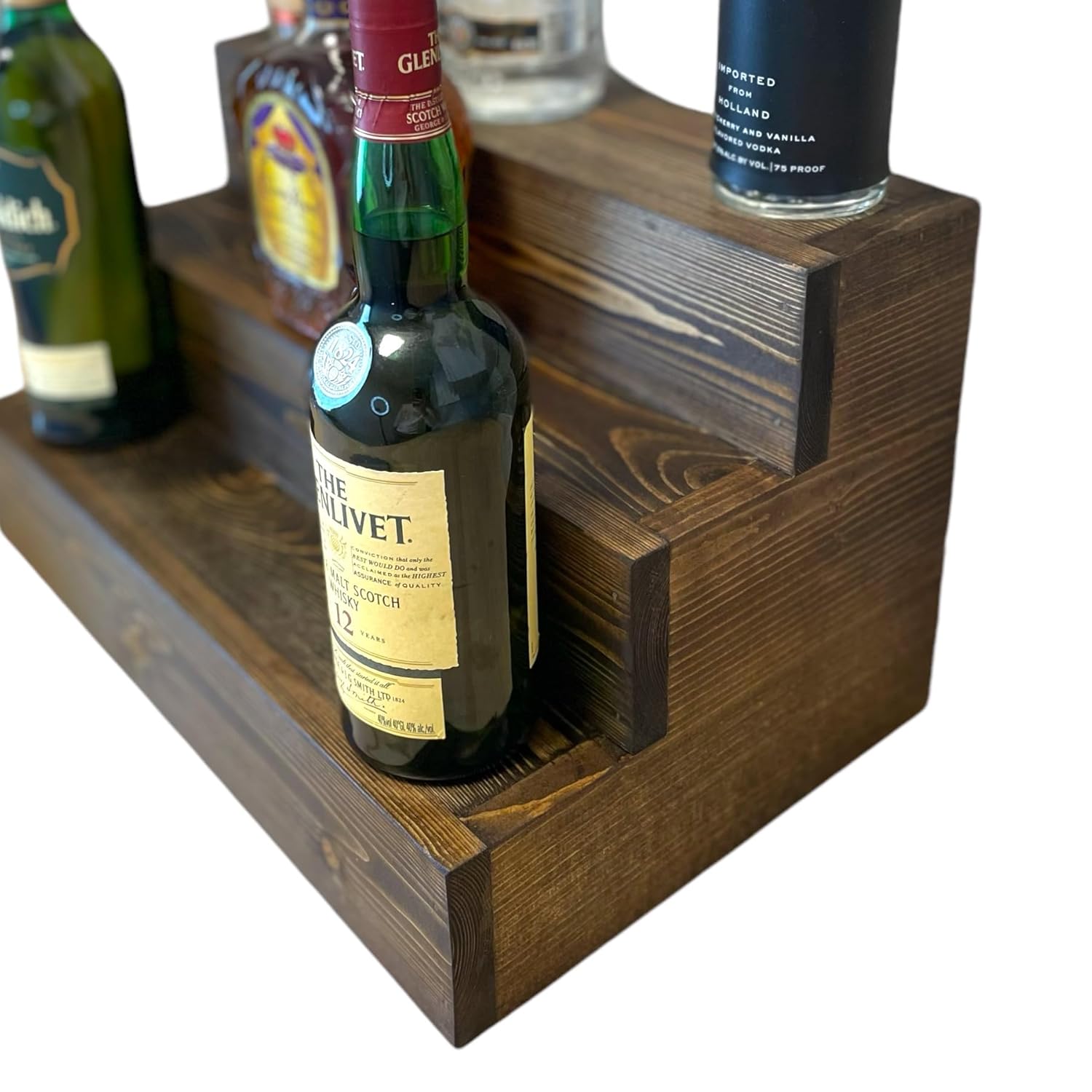 Handmade Tiered Display Shelving - Three Tier Bar Display - Bar Organizer -...