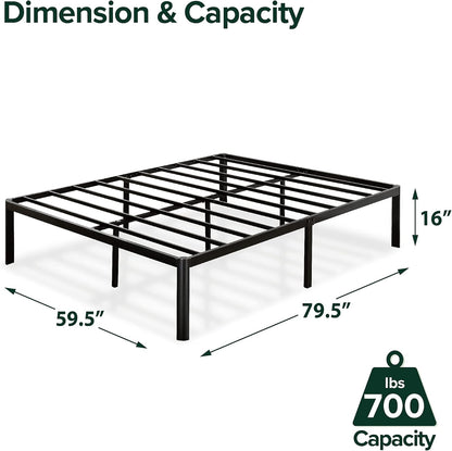 Zinus - Estructura de cama, plataforma de metal de 16 pulgadas con soporte de...