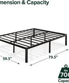 Zinus - Estructura de cama, plataforma de metal de 16 pulgadas con soporte de...