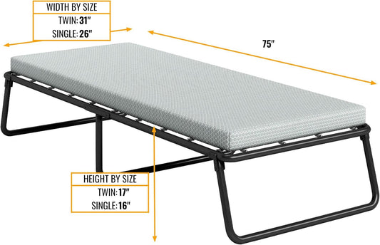 Simmons Beautysleep IMCE030CBS, cama plegable para invitados, colchón de espuma