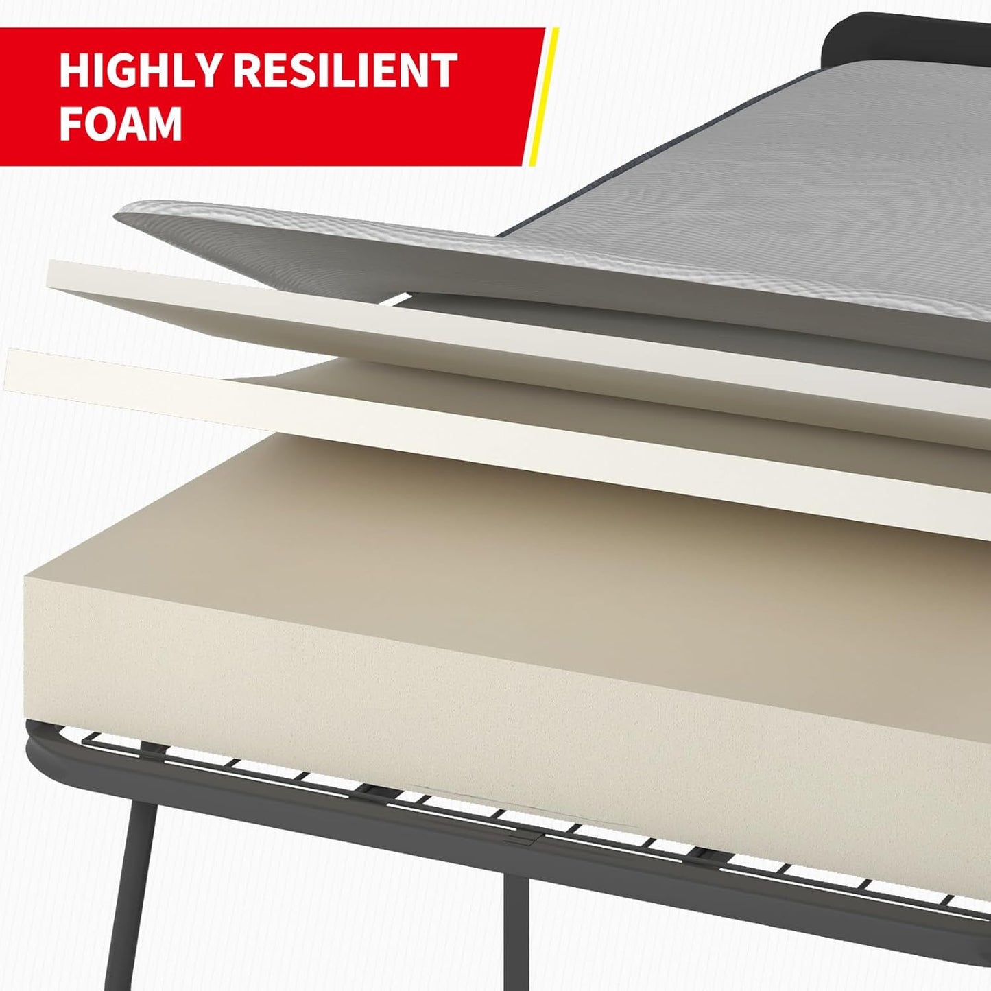 Cama plegable con colchón para adultos, cama plegable de tamaño individual con