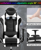 Silla para videojuegos, silla ergonómica para juegos con reposapiés reclinable,...