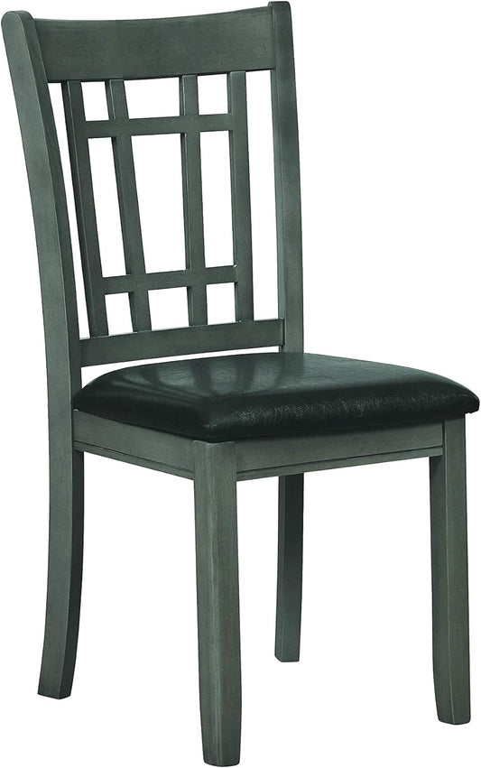 Furniture LAVON 108212 Juego de 2 sillas auxiliares acolchadas color espresso y