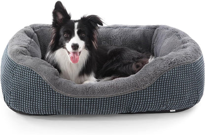 Camas medianas lavables para perros medianos, cama rectangular para perros de