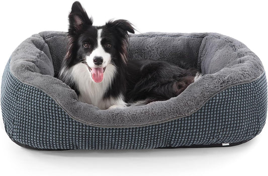 Camas medianas lavables para perros medianos, cama rectangular para perros de