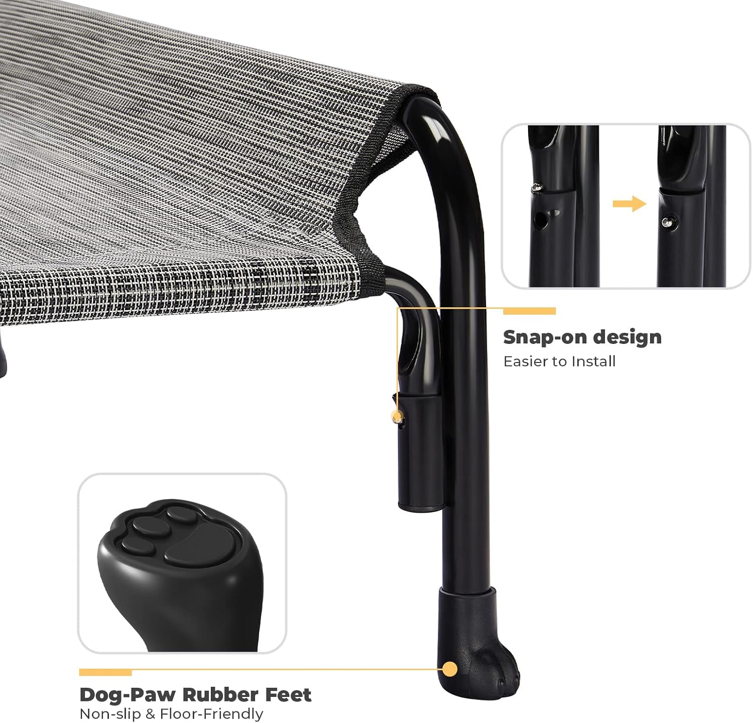 CWC2204 Cama elevada para perros grandes, cama elevada para mascotas con