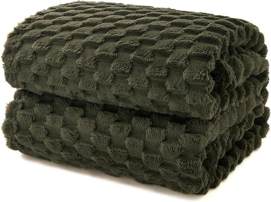 EXQ Home Manta de forro polar para sofá o cama, manta decorativa de imitación...
